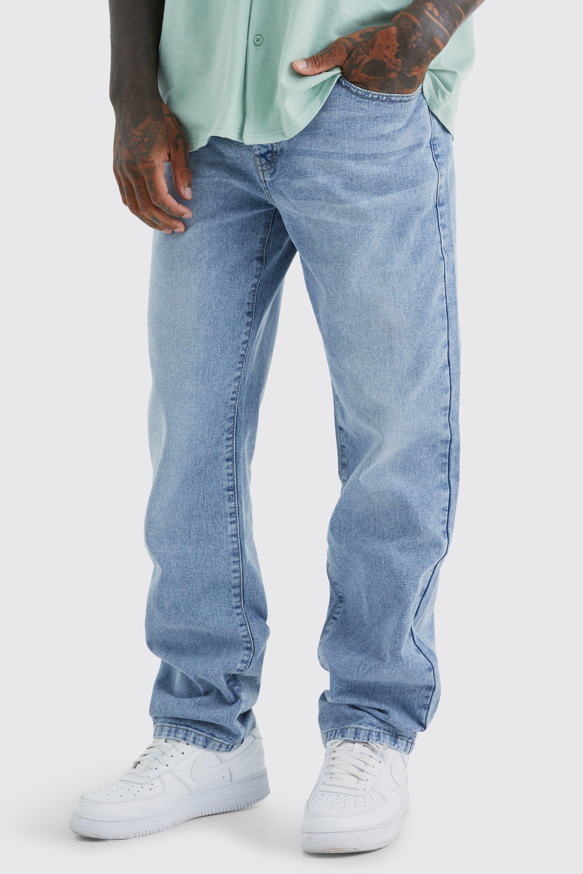 Relaxed Rigid Washed Jeans